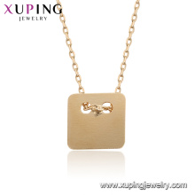 44936 Xuping Joyería al por mayor 18k oro plateado collares simples de las mujeres